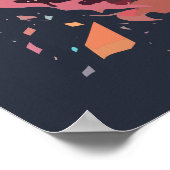 かわいい忍者猫戦士デザイン ポスター (角)