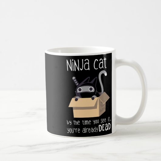 かわいい忍者猫 コーヒーマグカップ (右)