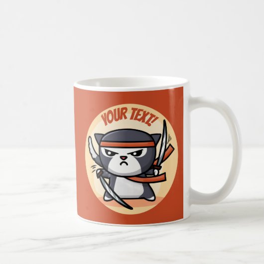 かわいい忍者猫 コーヒーマグカップ (右)