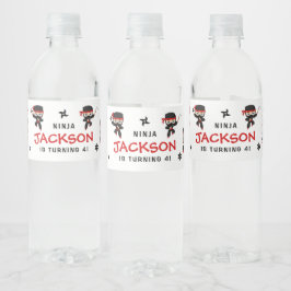 かわいい忍者空手サムライバードデイボーイ ペットボトルラベル