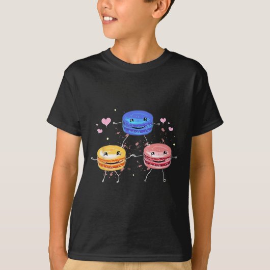 かわいい応援マカロン プレゼント Tシャツ (正面)
