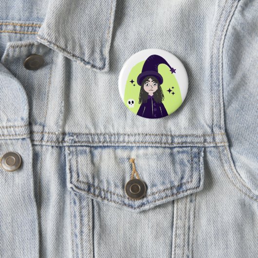 かわいい怒ったかわいい魔女 缶バッジ (インサイチュ)