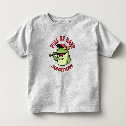 かわいい怒ったカエル トドラーTシャツ (正面)