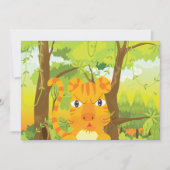 かわいい怒ったトラの漫画ジャングル 招待状 (正面)