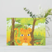 かわいい怒ったトラの漫画ジャングル 招待状 (スタンド正面)