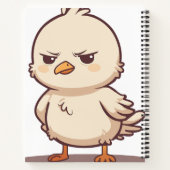 かわいい怒った赤ちゃん鳥のイラスト ノートブック (裏面)