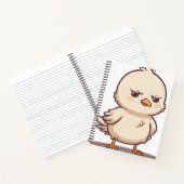かわいい怒った赤ちゃん鳥のイラスト ノートブック (内部)