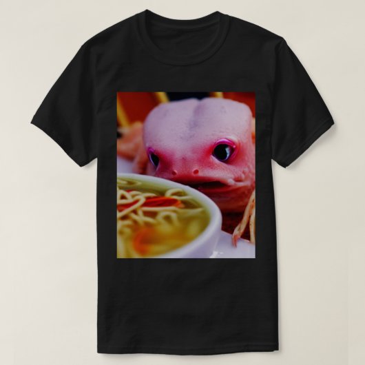 かわいい怒アクソロ食べ物トルラーメン女子 Tシャツ (デザイン正面)