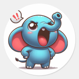 かわいい怒象たち ラウンドシール