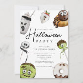 かわいい怖いキャンディハロウィン 招待状 (正面)