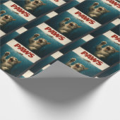 かわいい怖いネズミを追いかけるパロディ猫の表情|過去記事 ラッピングペーパー (角)