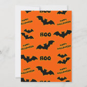 かわいい怖いハロウィーン幽霊ブートトリックまたはトリート 招待状 (裏面)