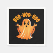 かわいい怖いハロウィーン幽霊 スタンダードカクテルナプキン (正面)