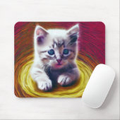 かわいい怖い子猫がポータルに マウスパッド (マウス)