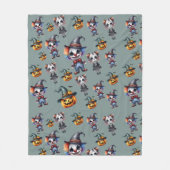 かわいい怖い面白いハロウィーン フリースブランケット (正面)