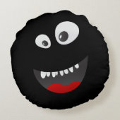 かわいい怖い黒い怪物 ラウンドクッション (裏面)