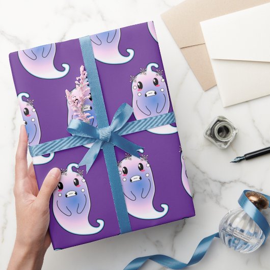 かわいい怖いgostおもしろい漫画本の贈り物 ラッピングペーパー