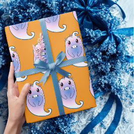 かわいい怖いgostおもしろい漫画本の贈り物 ラッピングペーパー