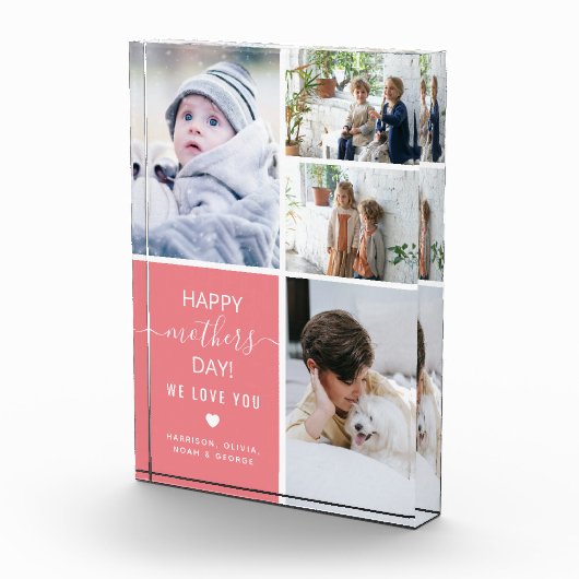 かわいい思い出のお母さんの日の贈り物 フォトブロック (右)