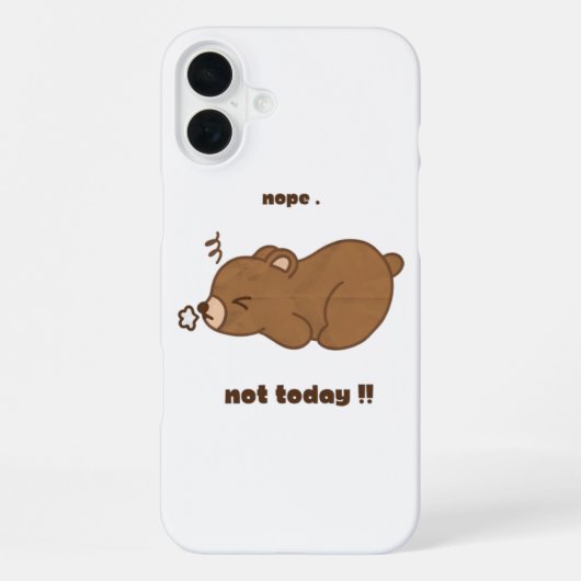 かわいい怠け熊 iPhoneケース (裏面)