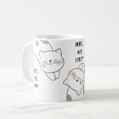 かわいい怠け猫の猫好き名マグ コーヒーマグカップ (正面左)