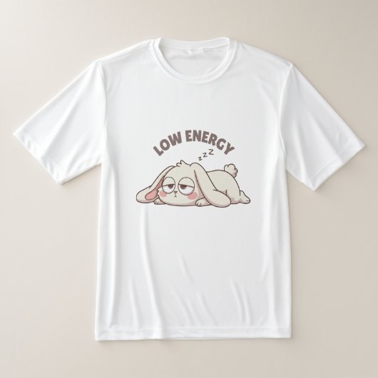 かわいい怠け者うさぎ Tシャツ (レイダウン)