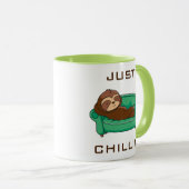 かわいい怠け者スロスジャストおもしろいチリン マグカップ (正面右)
