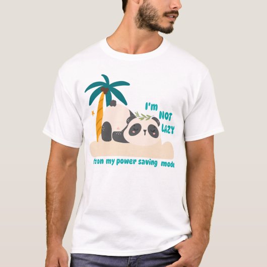 かわいい怠け者パンダ Tシャツ (正面)
