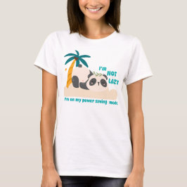 かわいい怠け者パンダ Tシャツ