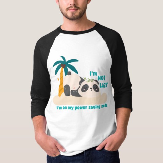 かわいい怠け者パンダ Tシャツ (正面)