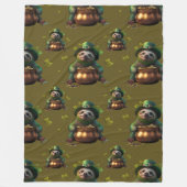 かわいい怠け。アイリおもしろいッシュ・レプレシャンセントパトリック フリースブランケット (正面)