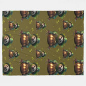 かわいい怠け。アイリおもしろいッシュ・レプレシャンセントパトリック フリースブランケット (正面(横))