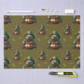 かわいい怠け。アイリおもしろいッシュ・レプレシャンセントパトリック 薄葉紙 (クラフト)