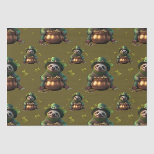 かわいい怠け。アイリおもしろいッシュ・レプレシャンセントパトリック 薄葉紙 (正面)