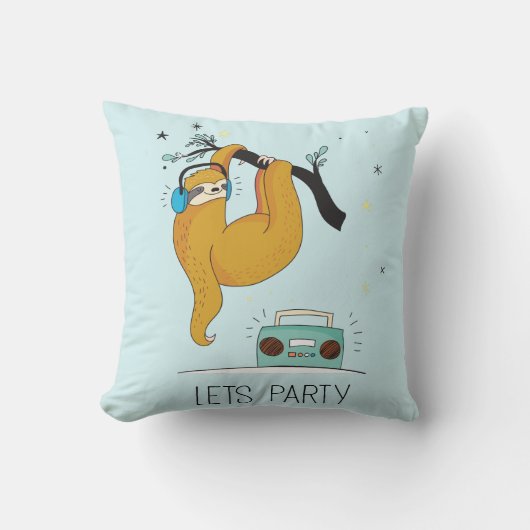 かわいい怠惰のカスタムの装飾用クッションをパーティを楽しもう クッション (正面)