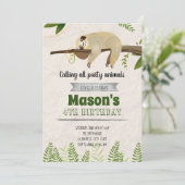 かわいい怠惰のパーティの招待状 招待状 (スタンド正面)