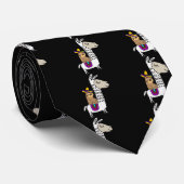 かわいい怠惰の乗車の白いラマ ネクタイ (ロール)