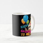 かわいい怠惰の誕生日のコーヒー・マグの男の子の女の子の子供 コーヒーマグカップ (正面右)