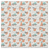 かわいい怠惰パターン ファブリック (見本)