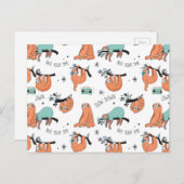 かわいい怠惰パターン ポストカード (正面/裏面)