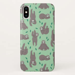 かわいい怠惰パターン iPhone X ケース
