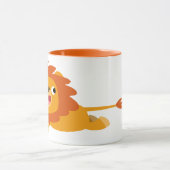 かわいい急ぎの漫画のライオンのマグカップ マグカップ (中央)