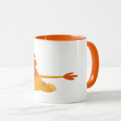 かわいい急ぎの漫画のライオンのマグカップ マグカップ (正面右)