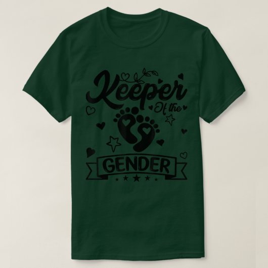 かわいい性別のキーパー – 性別の表示パーティーID Tシャツ (デザイン正面)