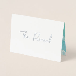 かわいい性別のリビールカード 箔カード