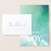 かわいい性別のリビールカード 箔カード (ディスプレー)