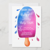 かわいい性差しで水彩画 招待状 (正面)