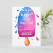 かわいい性差しで水彩画 招待状 (スタンド正面)