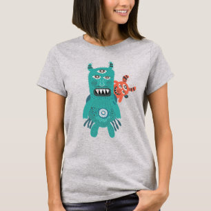 かわいい怪物の親子 Tシャツ