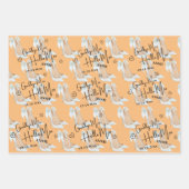 かわいい恋しく思さよならハローミセスブライダルシャワー ラッピングペーパーシート (正面3)